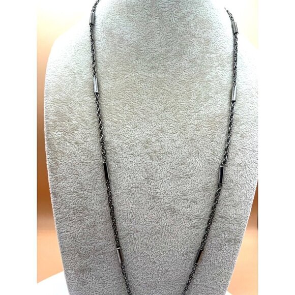 Vintage Silver Tone Charm Bracelet & Necklac Set   B41 - Picture 4 of 16